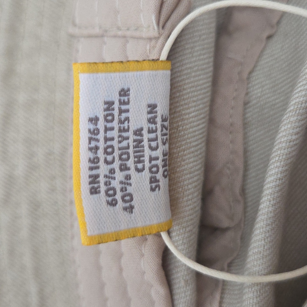NEW! SUN50 Frayed Edge Denim Bucket Hat Sand Khaki Chino IVORY - Picture 7 of 9